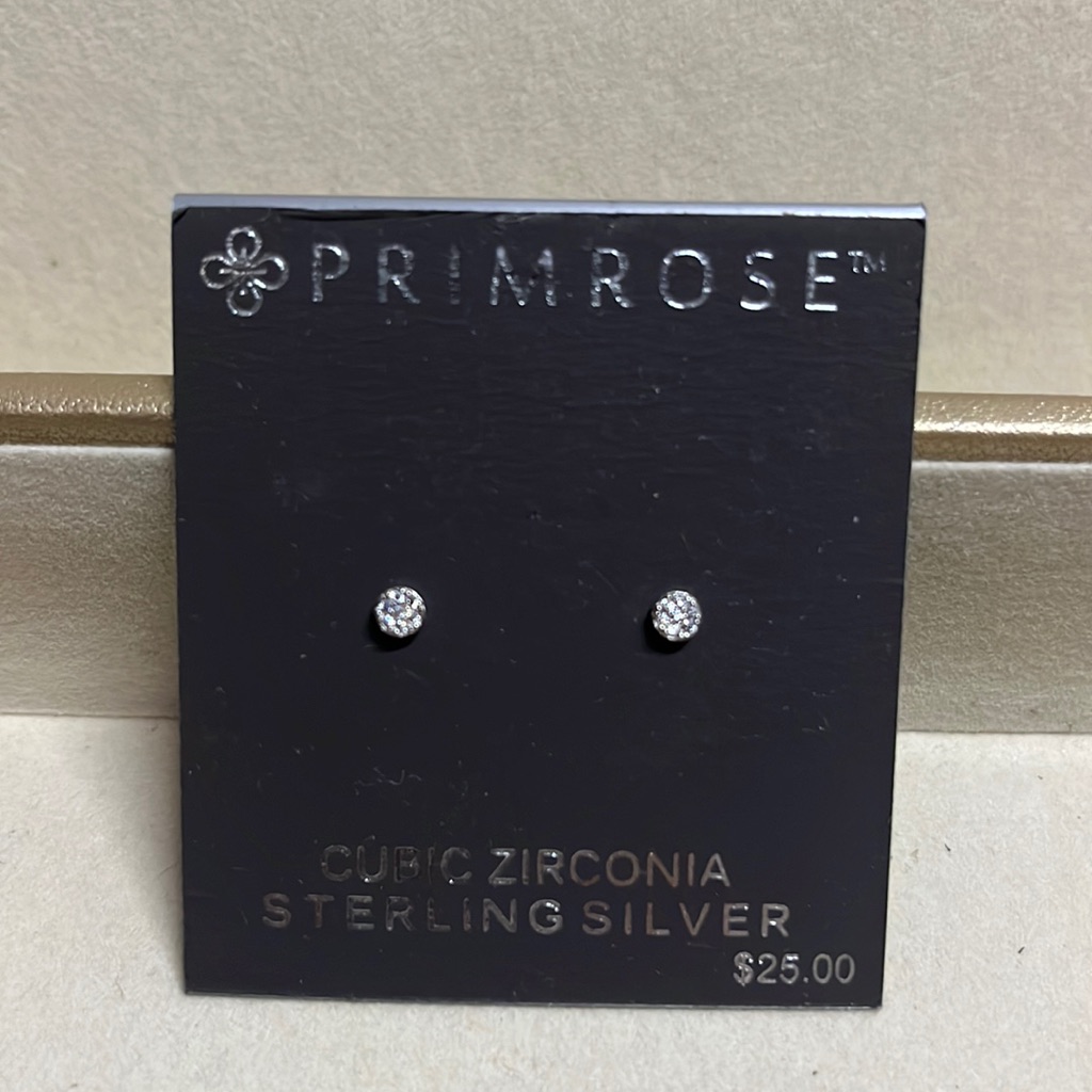 Cubic Zirconia Sterling Silver Studs 10$